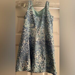 Blue and White Polka Dot Dress